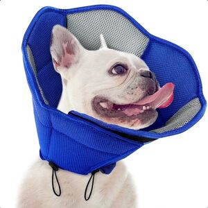 SUNFURA Dog Cone - Soft Cone For Dogs To Stop Licking, Pet E-Collar Med Blue NEW